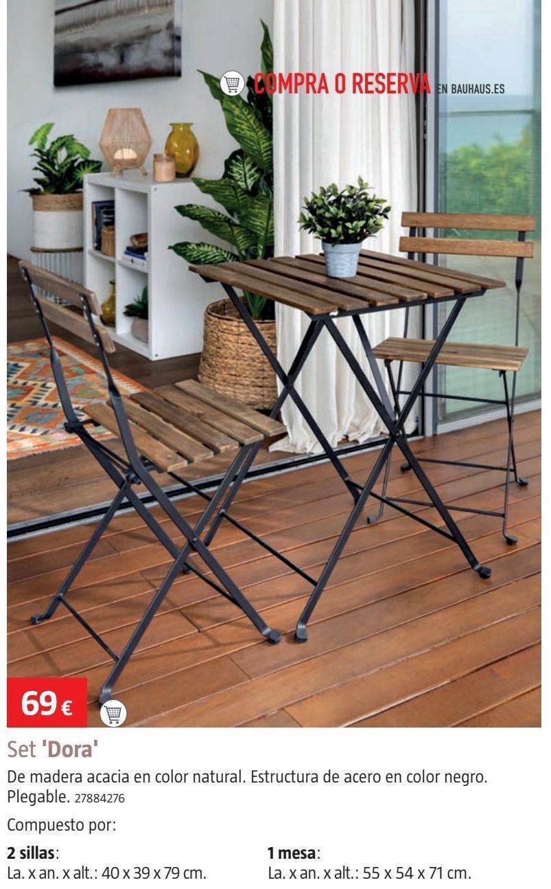 Bauhaus Set dora            acacia 3 piezas oferta