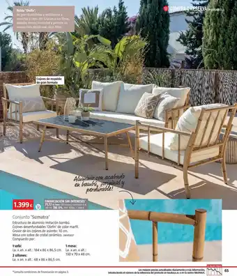 Bauhaus Conjunto sumatra alu imi.bambu 4 pzas oferta