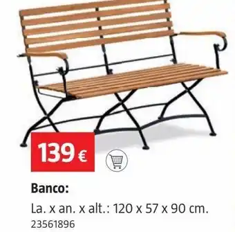 Banco moni plegable ace/acacia 120x57x90sunfun