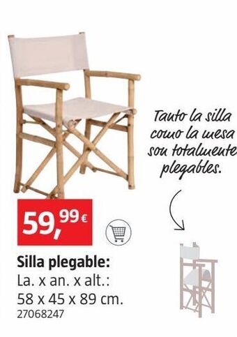 Bauhaus Silla kendari bambú 58x45x89cm oferta