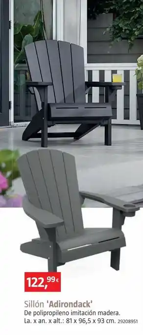 Bauhaus Sillon adirondack 93x81x96,5cm oferta