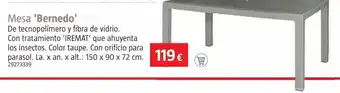 Bauhaus Mesa lasarte wengue 150x90x72 oferta