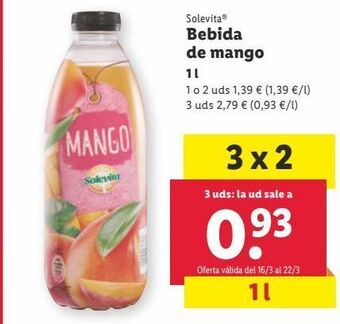 Lidl Bebidas solevita oferta
