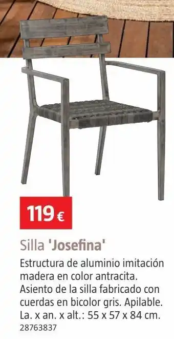 Bauhaus Silla josefina cuerda 55x57x83cm oferta