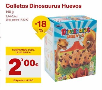AhorraMas Galletas dinosaurios oferta