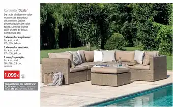 Bauhaus Conjunto ocala ratán 6 piezas sunfun oferta