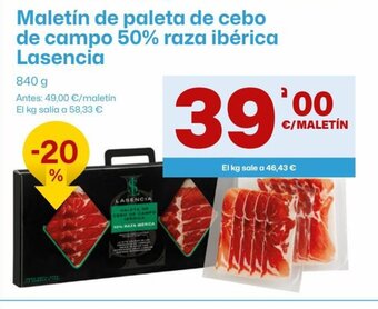 AhorraMas Maletín De Paleta de Cebo de Campo 50% Raza Ibérica Lasencia oferta