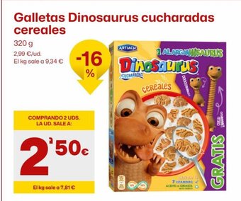 AhorraMas Galletas Dinosaurus Cucharadas Cereales oferta