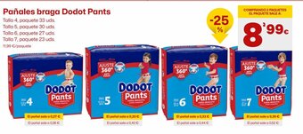 AhorraMas Pañales Braga Dodot Pants oferta