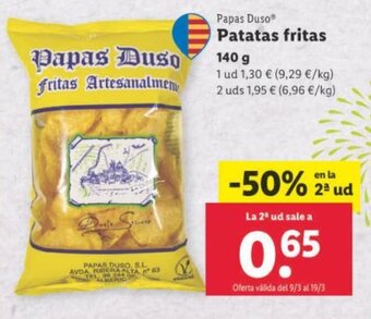 Lidl Patatas Fritas oferta
