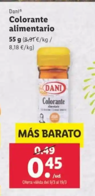 Lidl Colorante Alimentario oferta