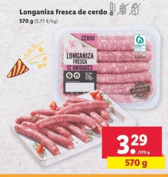 Lidl Longaniza Fresca De Cerdo oferta