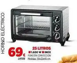 Mi Bricolaje Horno Eléctrico 25 Litros 1.600 W Inox oferta