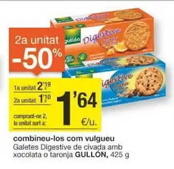 BonpreuEsclat Galetes digestive de civada amb xocolate o taronja gullón oferta
