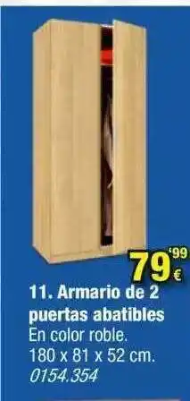 Rapimueble Armario De 2 Puertas Abatibles 0154.354 oferta