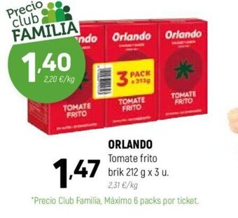 Coviran Orlando Tomate Frito Brik oferta