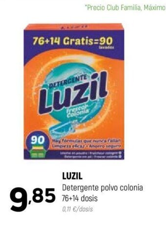 Coviran Luzil Detergente Polvo Colonia 76+14 Dosis oferta