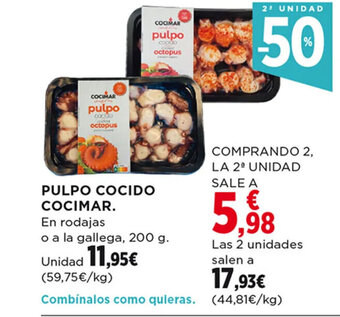 Hipercor Pulpo Cocido Cocimar oferta