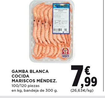 Hipercor Gamba Blanca Cocida Mariscos Méndez oferta