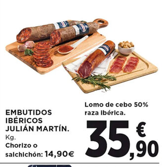 Hipercor Embutidos Ibéricos Julián Martín oferta