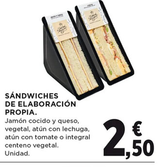 Hipercor Sándwiches De Elaboración Propia oferta
