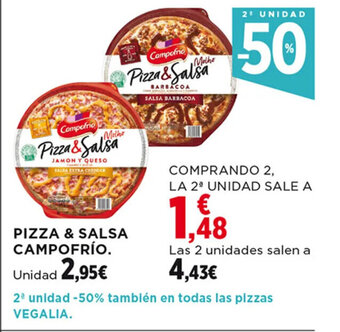Hipercor Pizza & Salsa Campofrío oferta