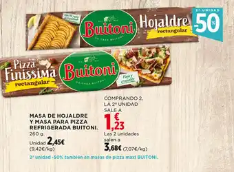 Hipercor Masa de Hojaldre Y Masa Para Pizza Refrigerada Buitoni oferta