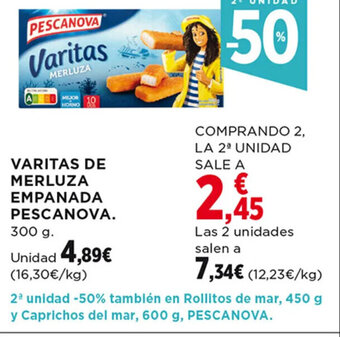 Hipercor Varitas De Merluza Empanada Pescanova oferta