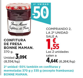 Hipercor Confitura De Fresa Bonne Maman oferta