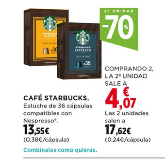 Hipercor Café Starbucks oferta
