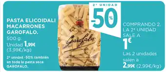 Hipercor Pasta Elicoidali Macarrones Garofalo oferta