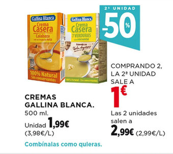 Hipercor Cremas Gallina Blanca oferta