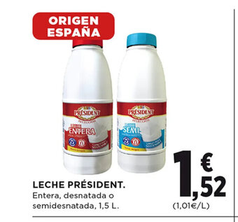Hipercor Leche Président oferta