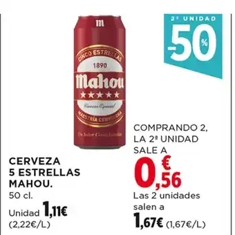 Hipercor Cerveza 5 Estrellas Mahou oferta