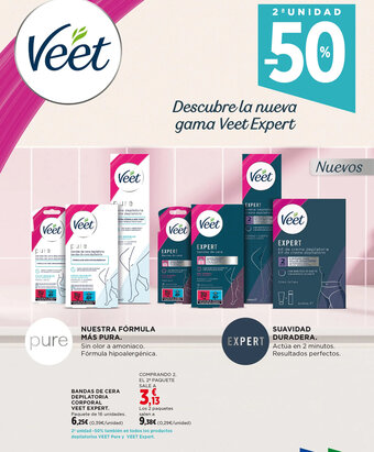 Hipercor Bandas De Cera Depilatoria Corporal Veet Expert oferta