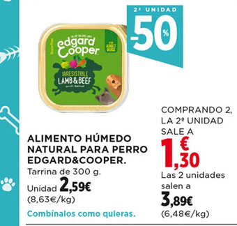 Hipercor Alimento Húmedo Natural Para Perro Edgard & Cooper oferta