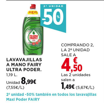 Hipercor Lavavajillas A Mano Fairy Ultra Poder oferta