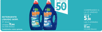 Hipercor Detergente Líquido Wipp oferta