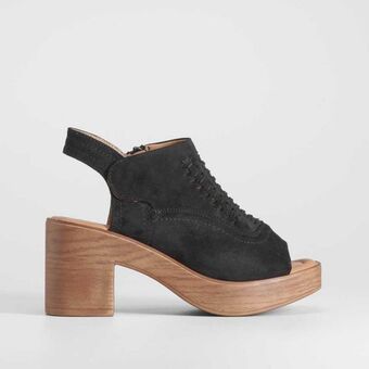 Merkal Sandalia peep toe madera senda road oferta