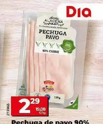 Dia Pechuga de pavo 90% oferta
