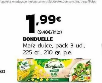 Supermercados Lupa Bonuelle maíz dulce, pack 3 oferta