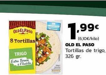 Supermercados Lupa Old el paso tortillas de trigo oferta