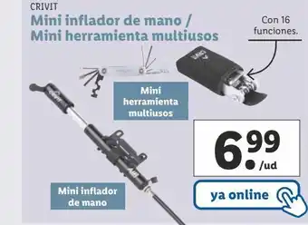 Lidl Inflador manual crivit oferta
