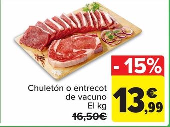 Carrefour Chuletón o entrecot de vacuno oferta