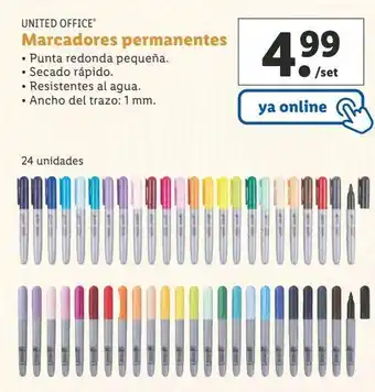 Lidl Marcadores permanentes united office oferta