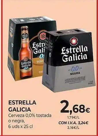 CashDiplo Estrella galicia cerveza 0.0% tostada o negra oferta