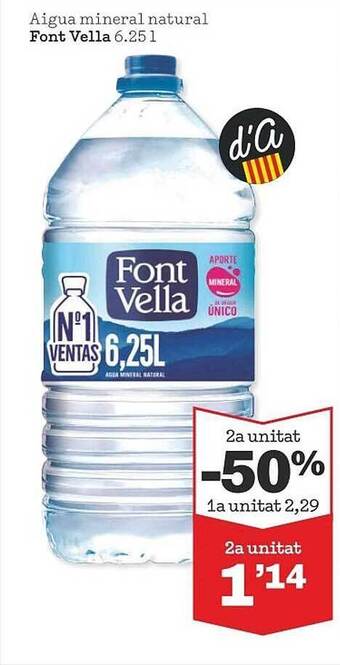 Sorli 2a unitat -50% áigua mineral natural font vella oferta