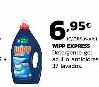 Supermercados Lupa Wipp express detergente gel azul o antiolores oferta