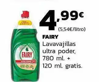 Supermercados Lupa Fairy lavavajillas ultra poder, gratis oferta
