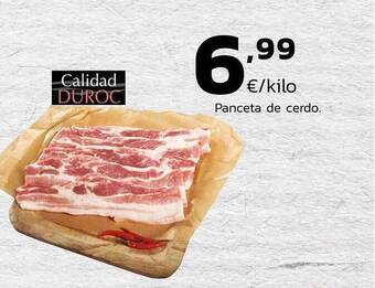 Supermercados Lupa Calidad duroc panceta de cerdo oferta